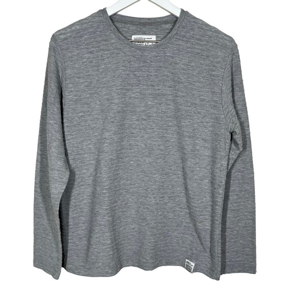 Azul by Moussy Gray Long Sleeve Textured Shirt Size Medium Casual - Picture 1 of 8